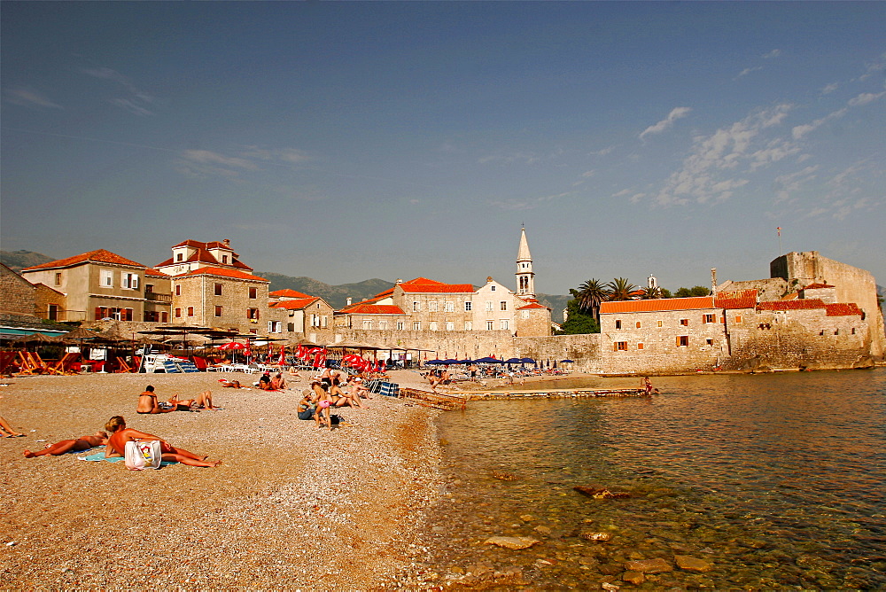 One of the beaches of Budva, Montenegro, Europe
