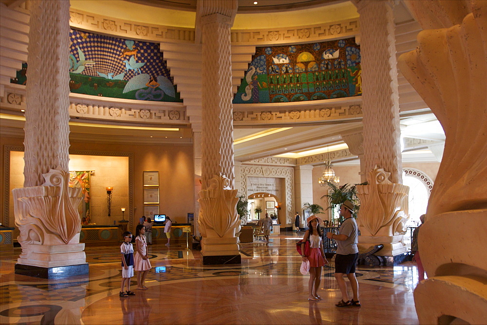 The entrance of the Atlantis Hotel, Paradise Island, Bahamas, West Indies, Caribbean, Central America