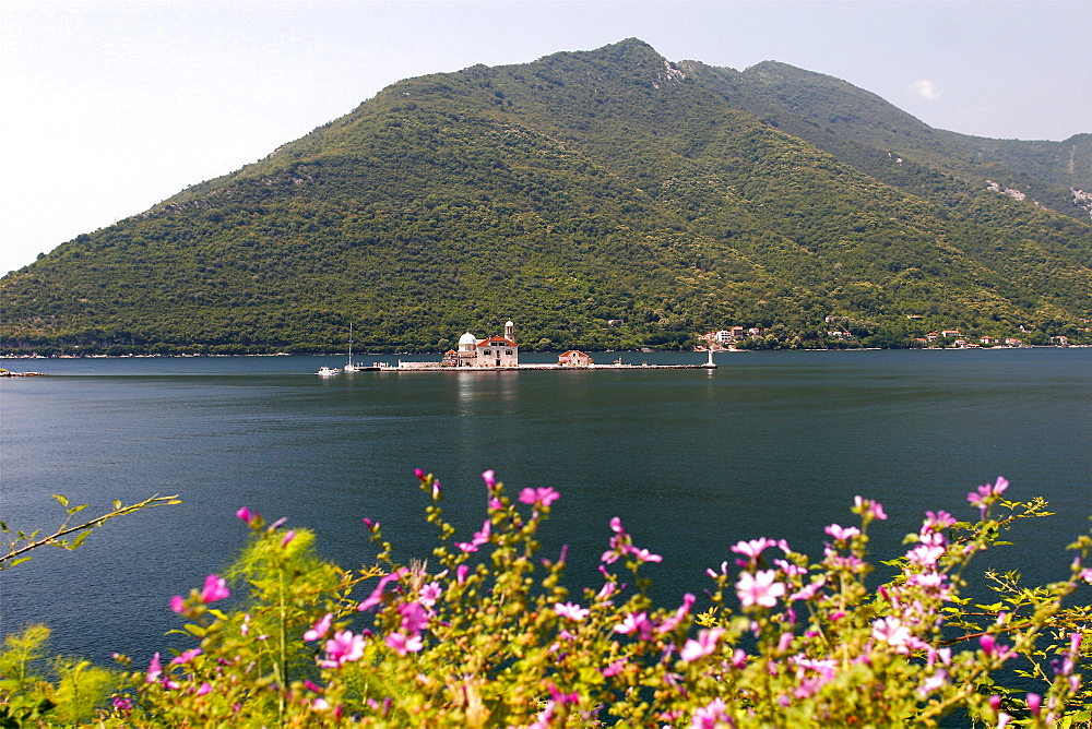 A small monastery on an island in the Kotor Gulf, Montenegro, Europe