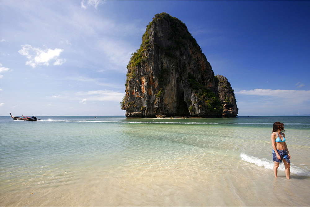 On the beach of Poda island, in the Krabi Gulf, Thailand, Southeast Asia, Asia