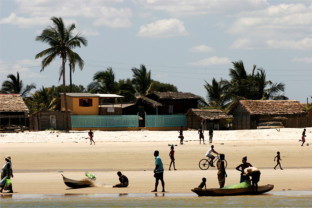 Life on the beach of Morondava, Madagascar, Africa