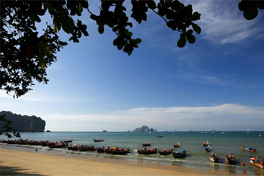 On Ao Nang beach in the Gulf of Krabi, Thailand, Southeast Asia, Asia