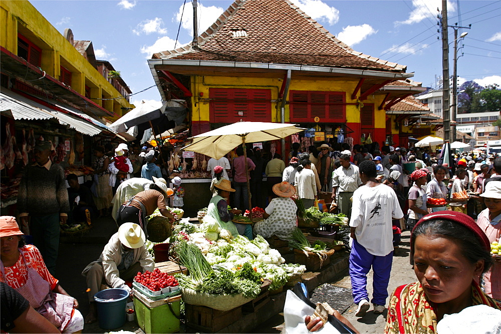 The central market of uptown in Antananarivo, Madagascar, Africa