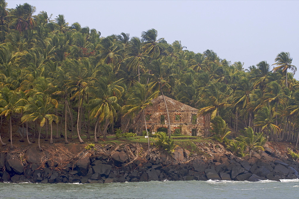 View of Ile Royale, the main island of the Iles du Salut, French Guiana, South America