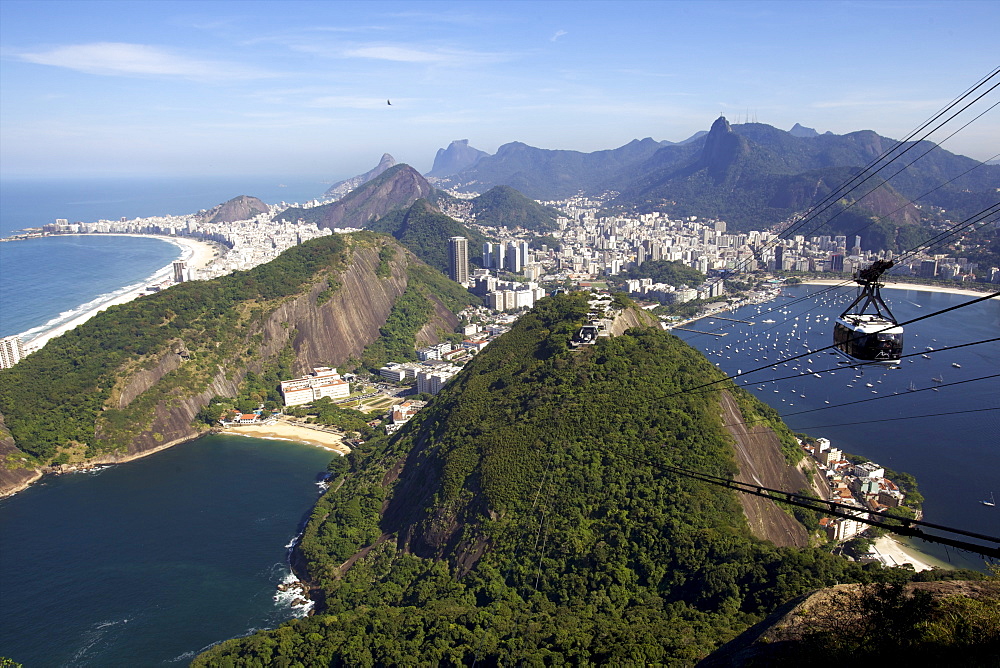 View over Rio de Janeiro from the Sugarloaf Mountain, Rio de Janeiro, Brazil, South America