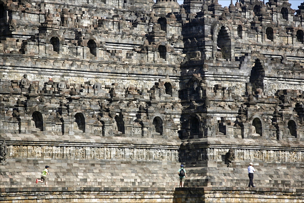 Detail of the temple of Borobudur, UNESCO World Heritage Site, Java, Indonesia, Southeast Asia, Asia