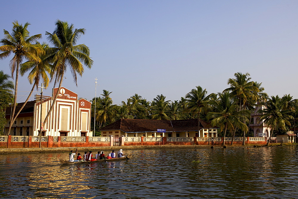 The Chavara Bhavan temple in the Backwaters, Allepey area in Kerala, India, Asia