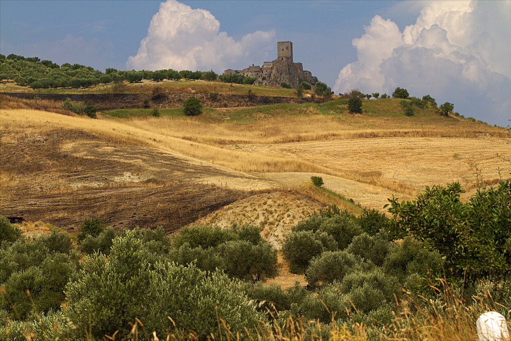 The deserted village of Craco, close to Matera, Basilicata, Italy, Europe