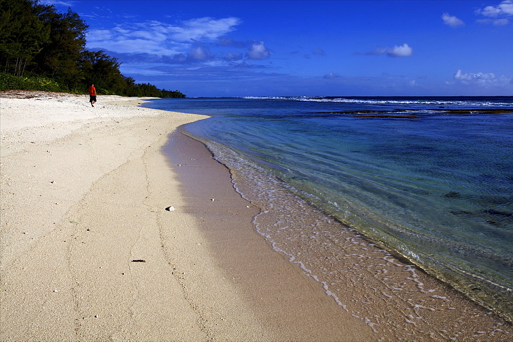 The Trou du Souffleur Beach on the west coast of Rurutu, Austral Islands, French Polynesia, Pacific Islands, Pacific