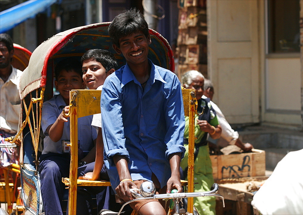 In the streets of Chennai, Tamil Nadu, India, Asia