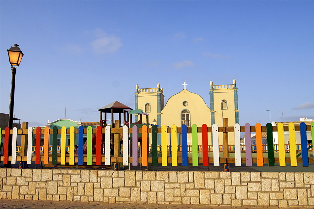 At the harbour of Sal Rei, capital of Boa Vista, Cape Verde Islands, Atlantic, Africa