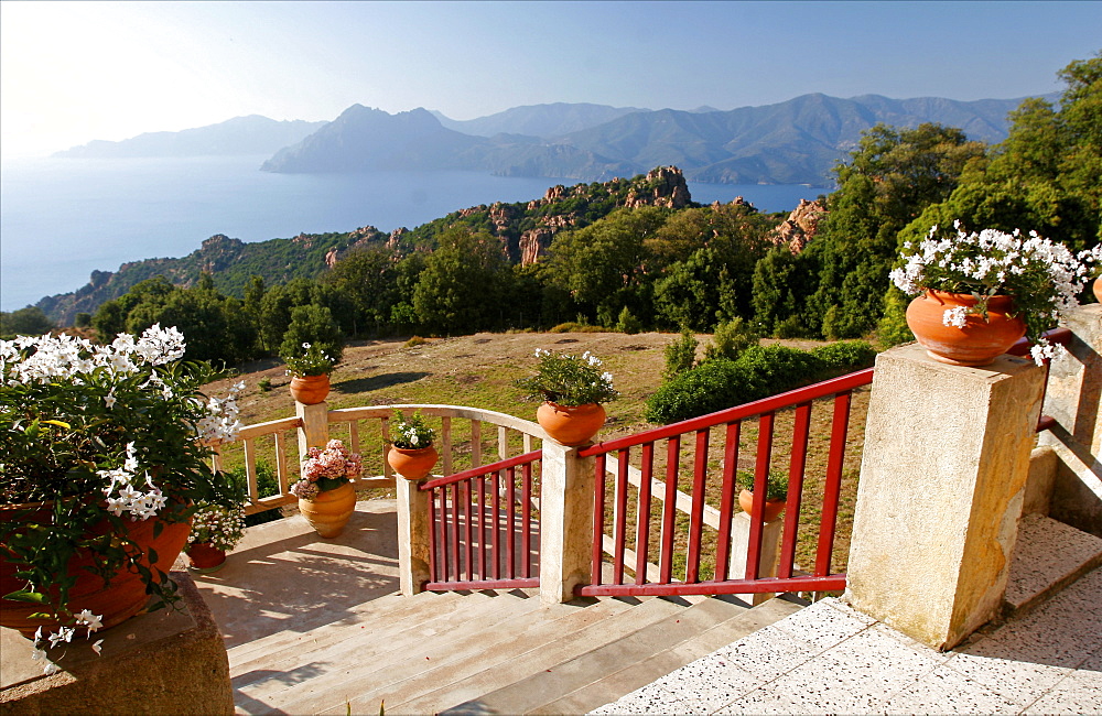 Hotel Les Roches Rouges in the Calanches of Porto, Corsica, France, Europe