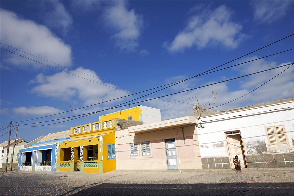 On the harbour of Sal Rei, capital of Boa Vista, Cape Verde Islands, Atlantic, Africa