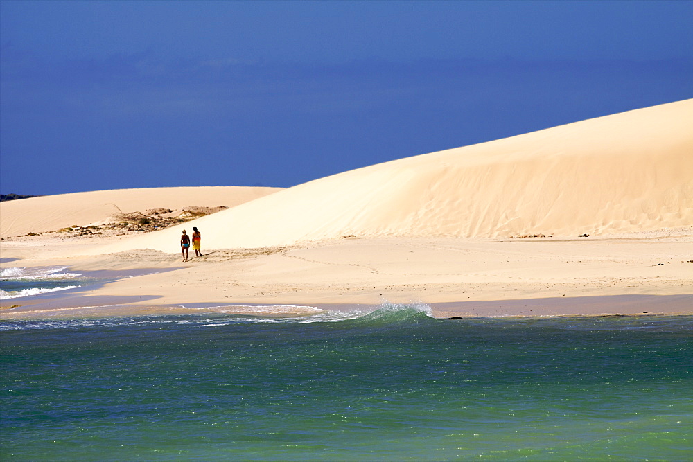 The beach of Praia de Chavez, west coast of Boa Vista island, Cape Verde Islands, Atlantic, Africa