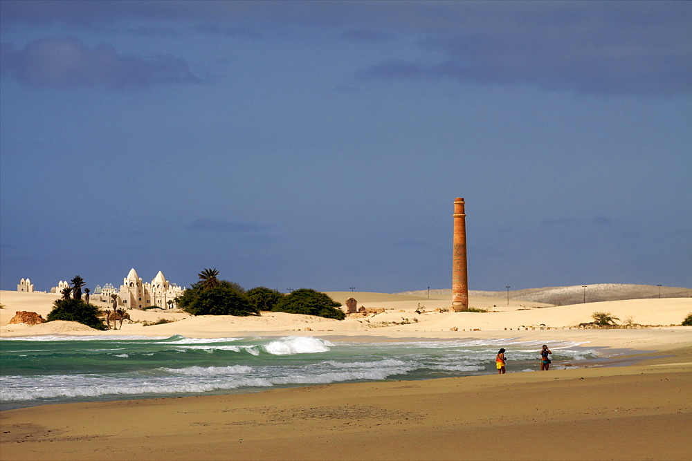 The beach of Praia de Chavez, west coast of Boa Vista island, Cape Verde Islands, Atlantic, Africa