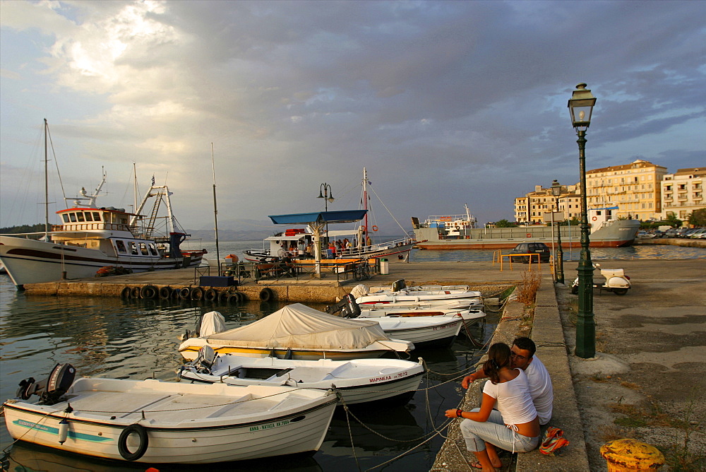 The old harbour of Corfu, Corfu, Ionian Islands, Greek Islands, Greece, Europe