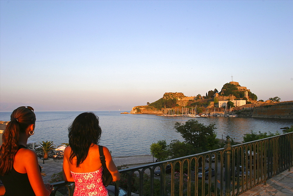 View of the old castle of Corfu, Corfu, Ionian Islands, Greek Islands, Greece, Europe