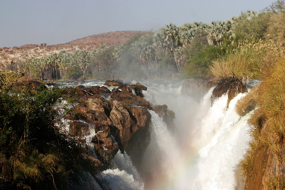 Epupa Falls, on the Kunene River, in Himba country, on the border with Angola, Namibia, Africa