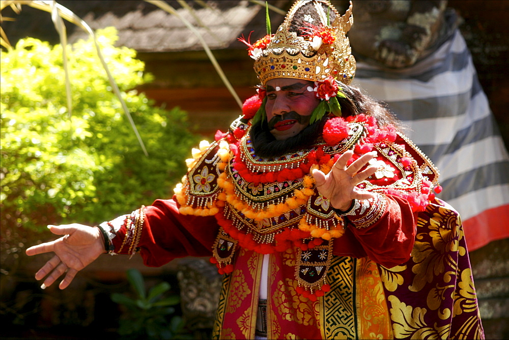 An actor during a Barong dance show, Batubulan, Bali, Indonesia, Southeast Asia, Asia