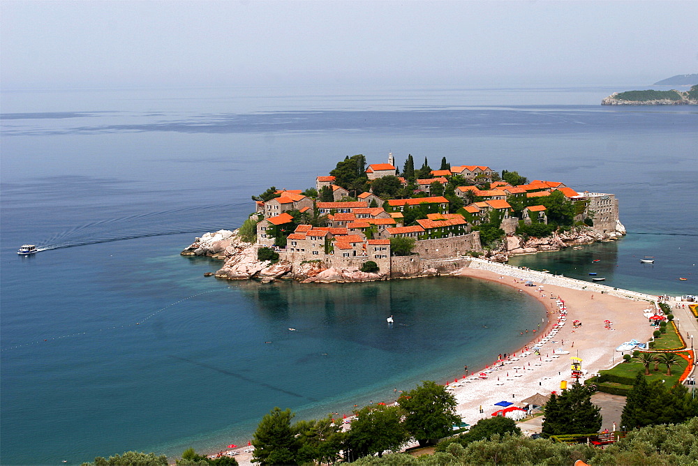 The island hotel of Sveti Stefan, Montenegro, Europe