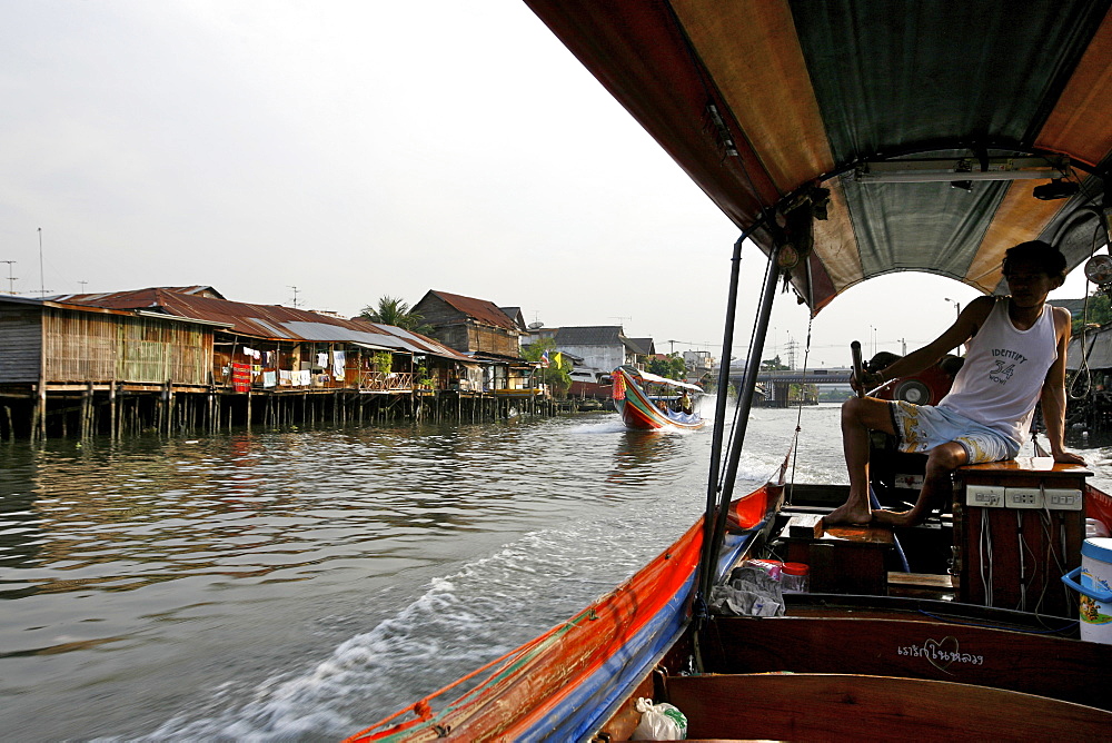 Boats on the klongs, Bangkok, Thailand, Southeast Asia, Asia