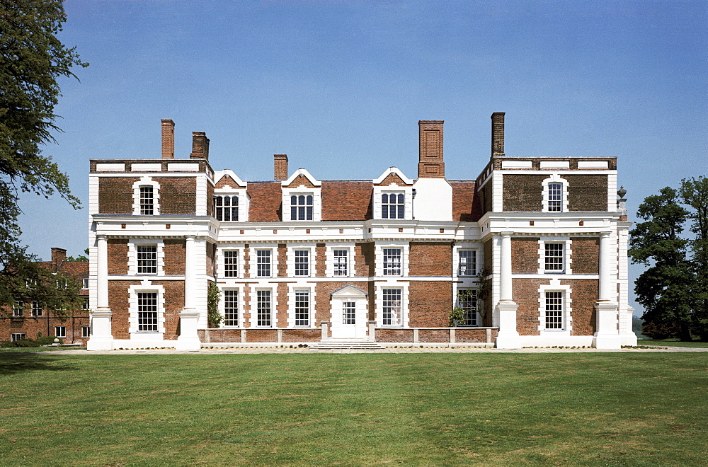 The south facade of the house, Hill Hall, Essex, England, United Kingdom, Europe


