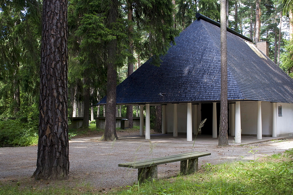 The Woodland Chapel, The Woodland Cemetery (Skogskyrkogarden), Stockholm, Sweden, Scandinavia, Europe