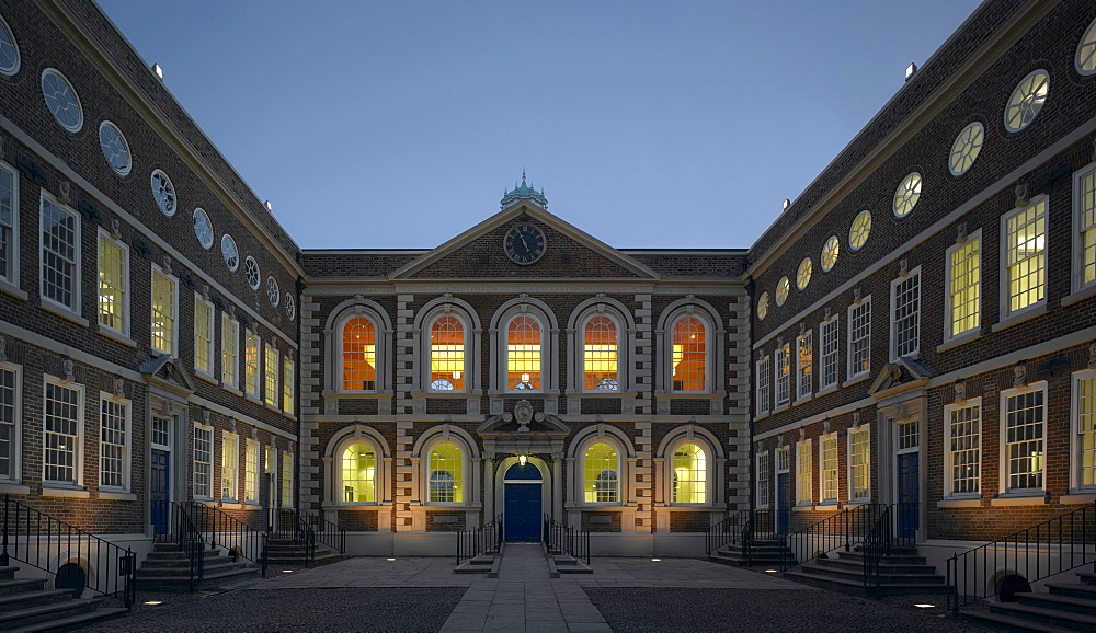 The Bluecoat, the oldest building in the city centre and the oldest arts space of its kind in the United Kingdom, Church Street, Liverpool, Merseyside, England, United Kingdom, Europe