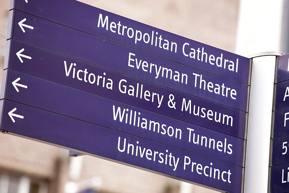 Street sign in Liverpool, Merseyside, England, United Kingdom, Europe