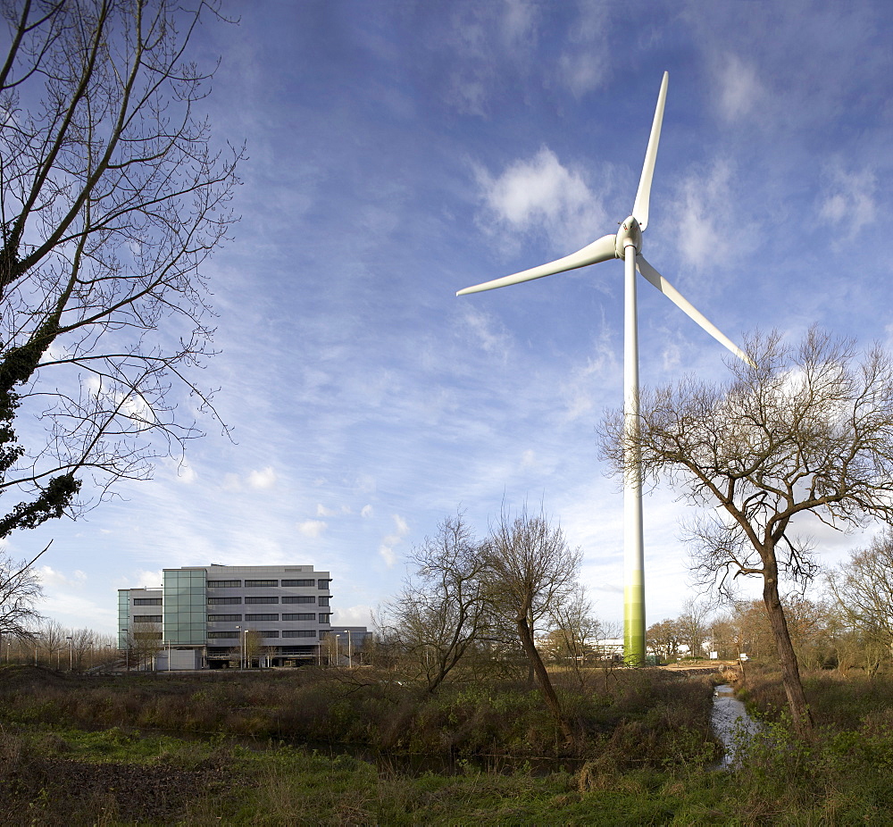 Wind Turbine, Green Park, Reading, Berkshire, England, United Kingdom, Europe