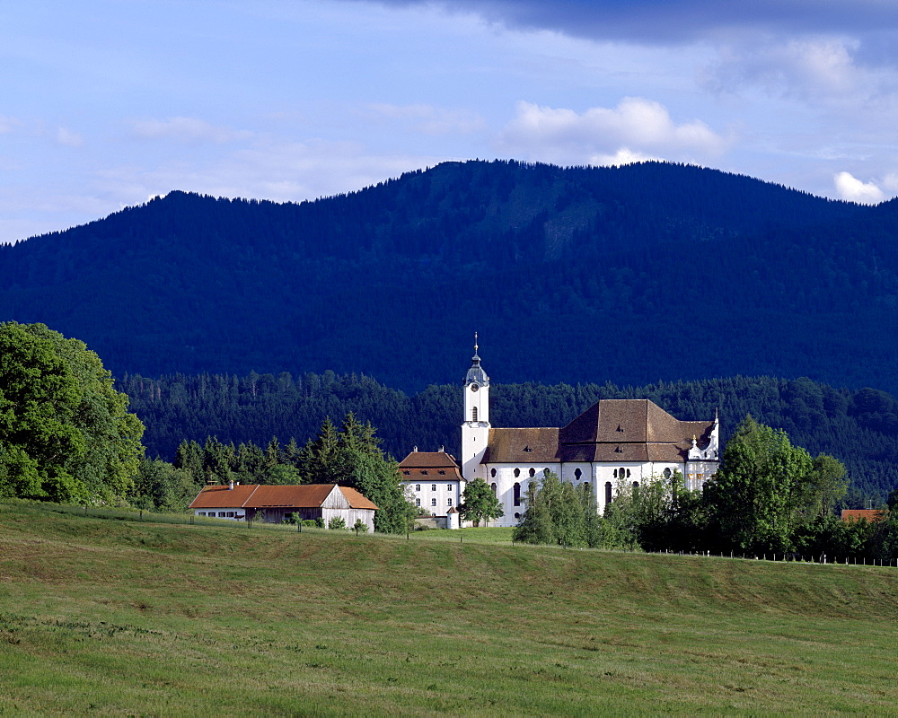 Wieskirche (Wies Church), UNESCO World Heritage Site, Steingaden, Bavaria, Germany, Europe