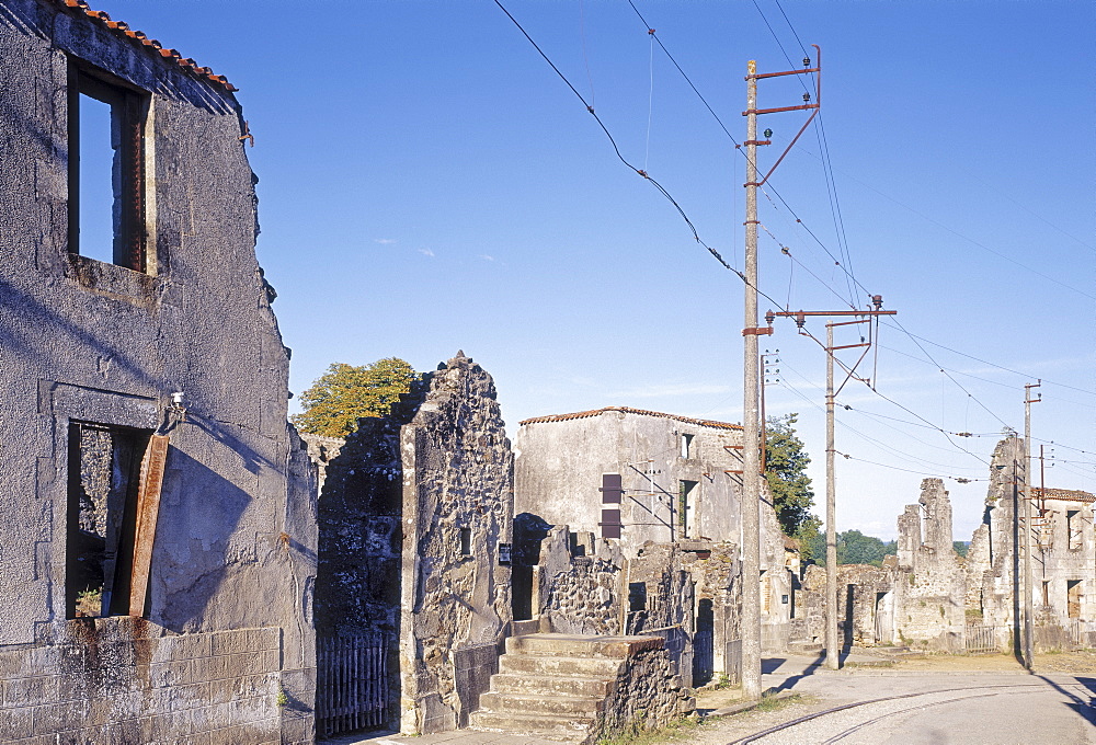 Memorial to the massacre of 1944, Oradour sur Glane, Limousin, France, Europe