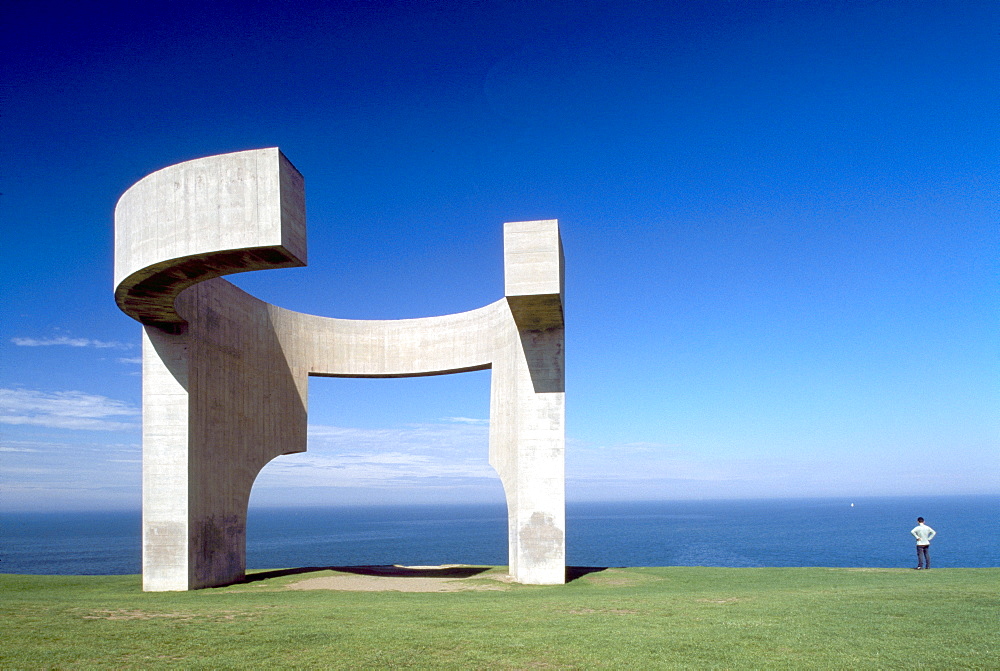 El Elogio del Horizonte by Eduardo Chillida, Gijon, Asturias, Spain, Europe