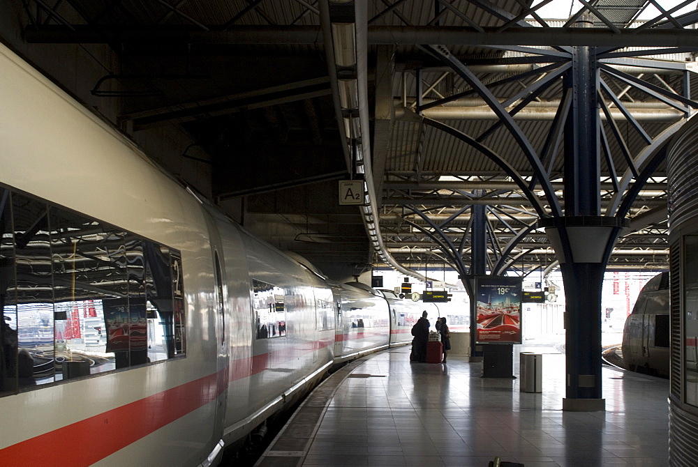 ICE (Intercity Express) train, Brussels Zuid station, Brussels, Belgium, Europe