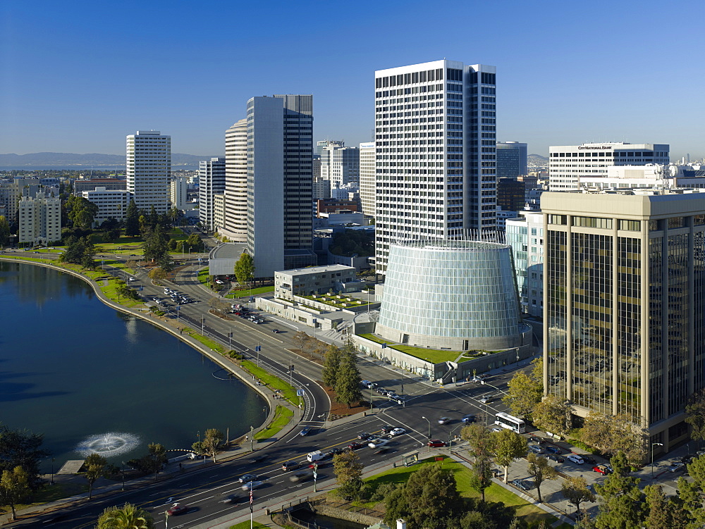 Cathedral of Christ the Light and city, Oakland, California, United States of Americal North America