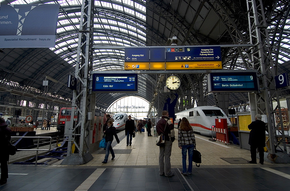 Train station at Frankfurt, Germany, Europe