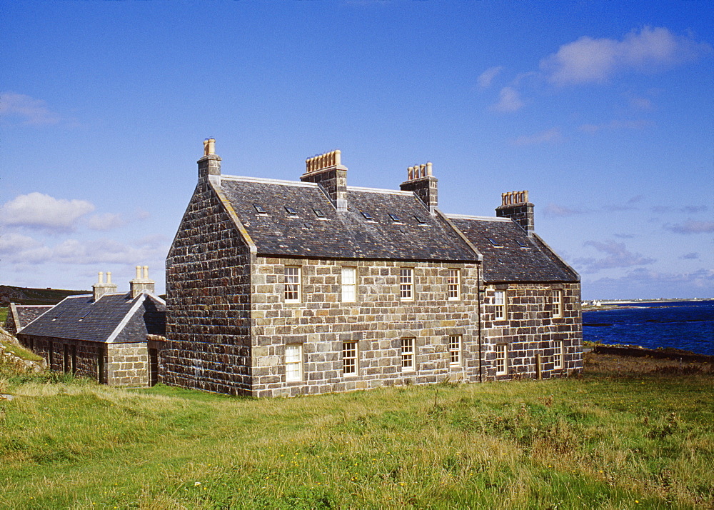 Hynish Shore Station, built in the 1830s, Hynish, Tiree, Inner Hebrides, Scotland, United Kingdom, Europe