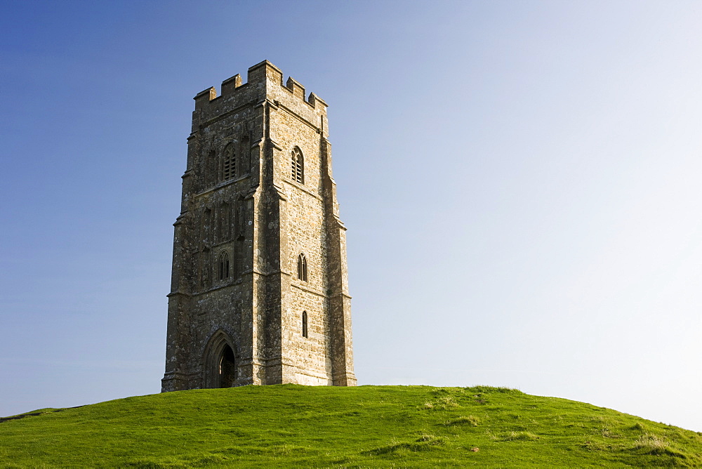 St. Michael's Tower, Glastonbury Tor, Somerset, England, United Kingdom, Europe