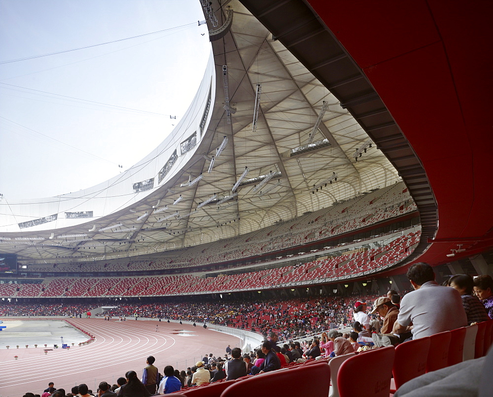 National Stadium, built for the 2008 Beijing Olympics, architects Herzog and de Meuron, Beijing, China, Asia