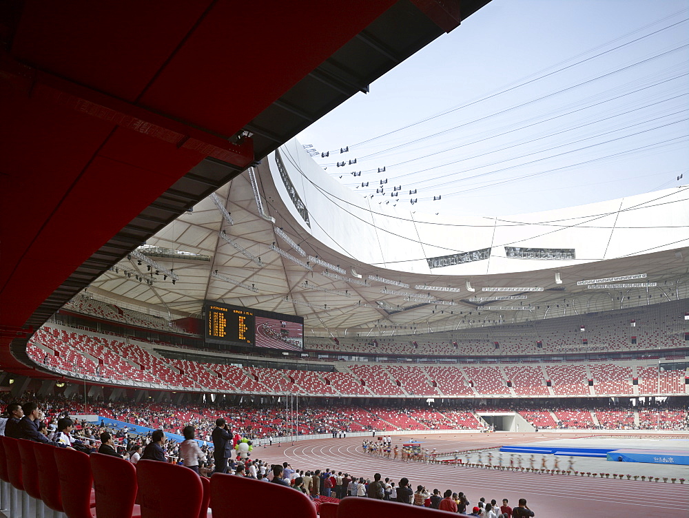 National Stadium, built for the 2008 Beijing Olympics, architects Herzog and de Meuron, Beijing, China, Asia