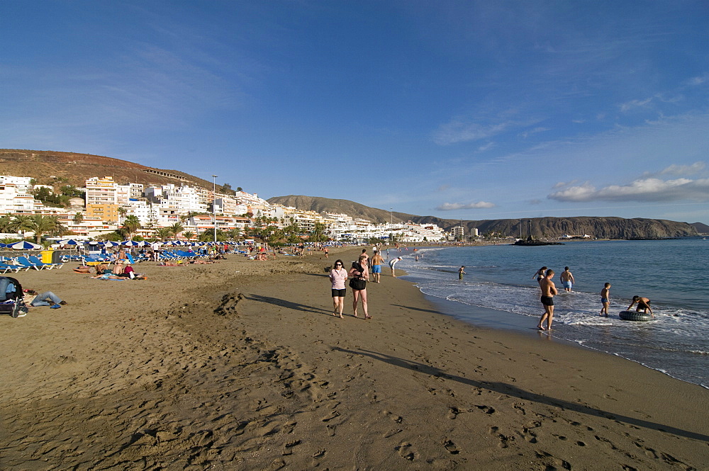 Beach at Playa Americas, Tenerife, Canary Islands, Spain, Atlantic, Europe