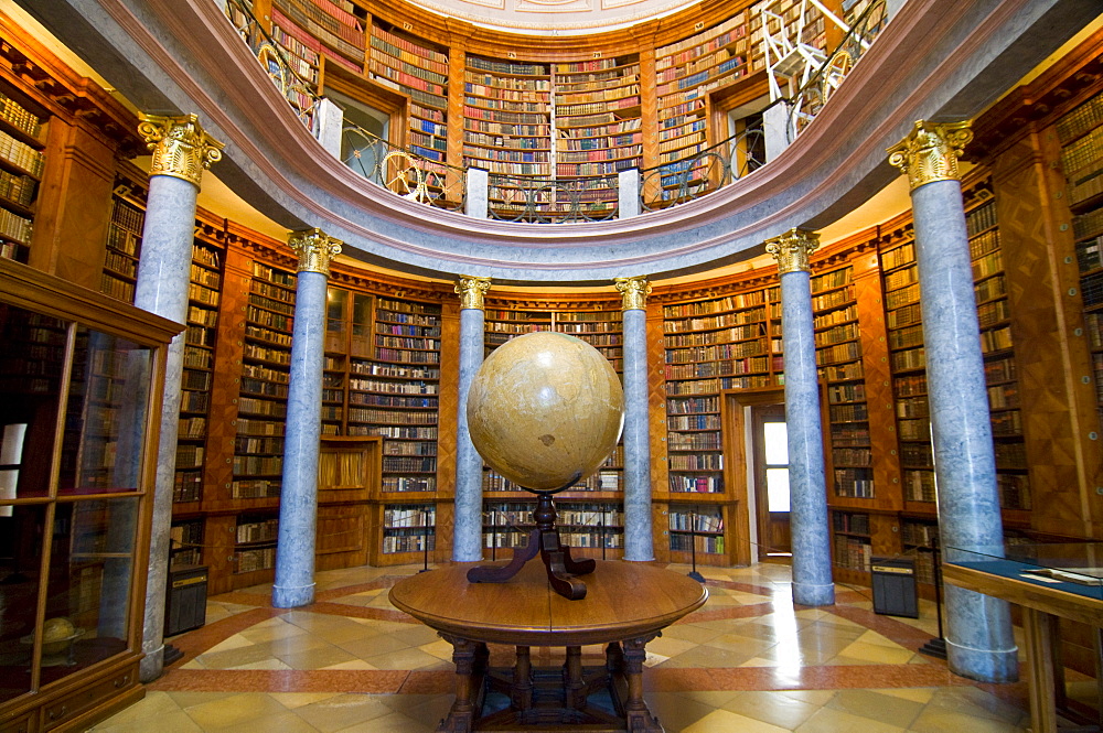 World famous library in the Millenary Benedictine Abbey of Pannonhalma, UNESCO World Heritage Site, Hungary, Europe