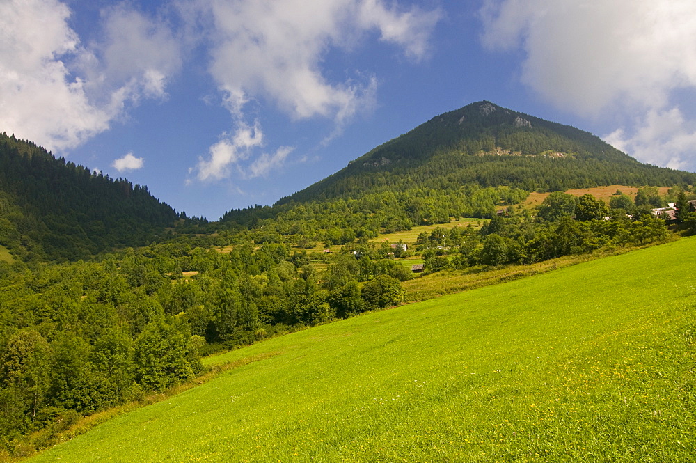 The scenery around the mountain village of Vlkolinec, High Tatra, Slovakia, Europe