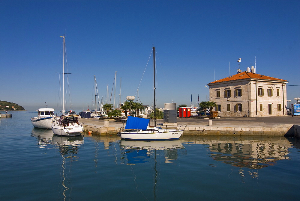 Harbor of Koper with boats, Slovenia, Europe