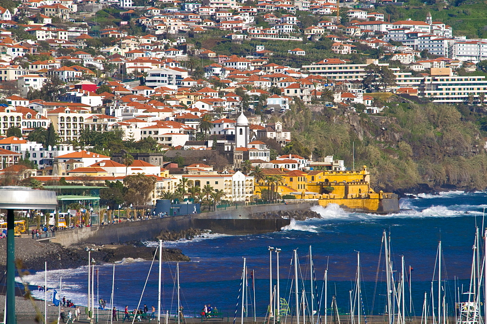 View over the old town of Funchal, Madeira, Portugal, Atlantic, Europe