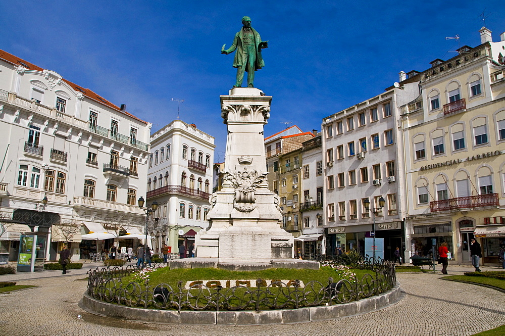 Central square of Coimbra, Portugal, Europe