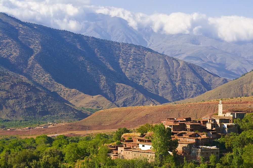 Mountain scenery, seen from the mountain pass Tizi n'Test, Atlas Mountains, Morocco, North Africa, Africa