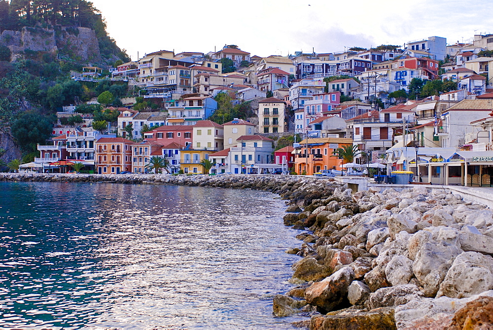 Harbor of Parga, mainland Greece, Greece, Europe