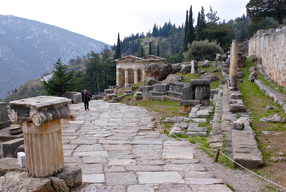 The ruins of ancient Delphi, UNESCO World Heritage Site, Greece, Europe