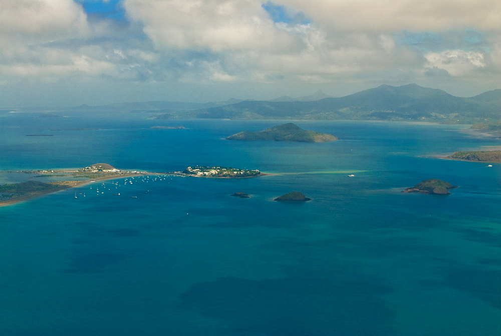 Aerial view of the island of Grand Terre, Mayotte, French Departmental Collectivity of Mayotte, Indian Ocean, Africa